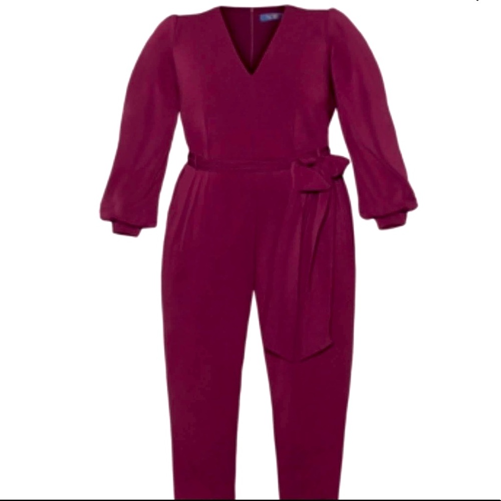 Rachel Rachel Roy Lantern-Sleeve Crepe Jumpsuit